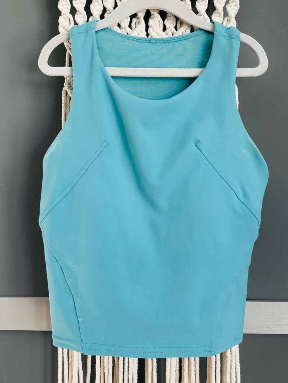 Women’s Sleeveless Athletic Tank Top - Aqua Blue